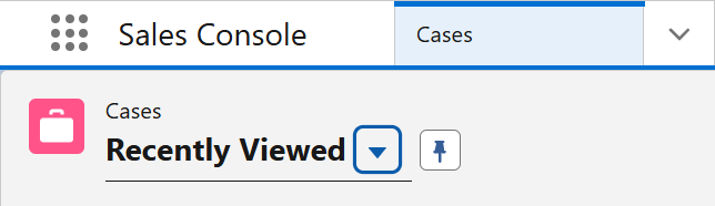 Cases page in the Salesforce Sales Console